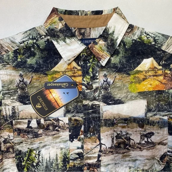 NEW Size S Mens Cremieux Long Sleeve Button Down Shirt Cotton Gamekeeper Fishing - Picture 6 of 9